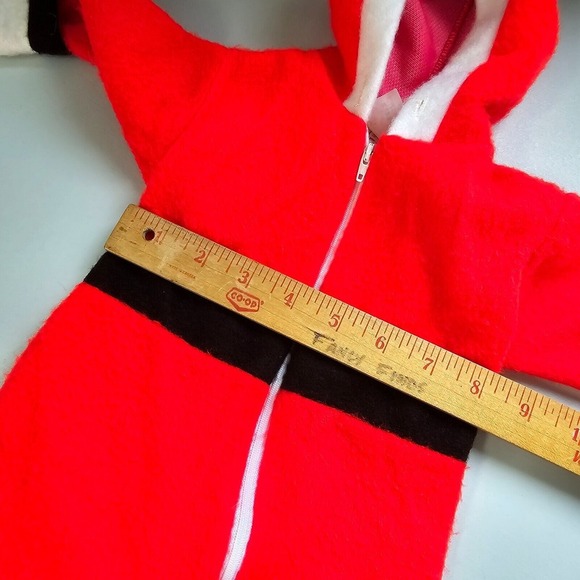 Vintage Infant Santa Sleeper Newborn Canadian Made Hooded Pajamas Holiday‎ Cozy - Picture 9 of 11